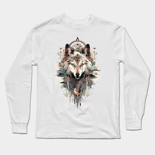 Vintage Wolf Totem Long Sleeve T-Shirt